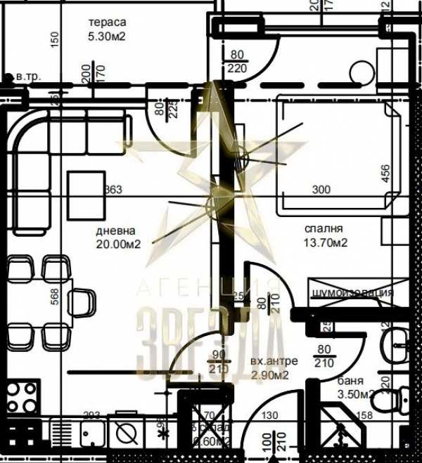 Продава 2-стаен, гр. пловдив, беломорски