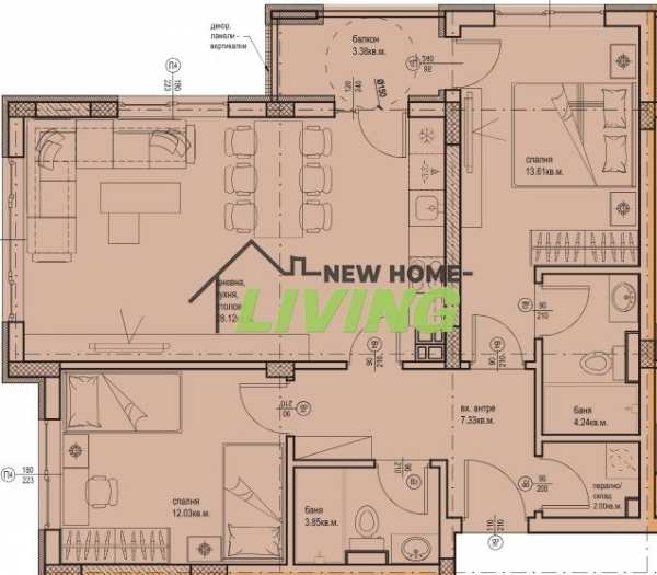 Продава 3-стаен, гр. пловдив, остромила