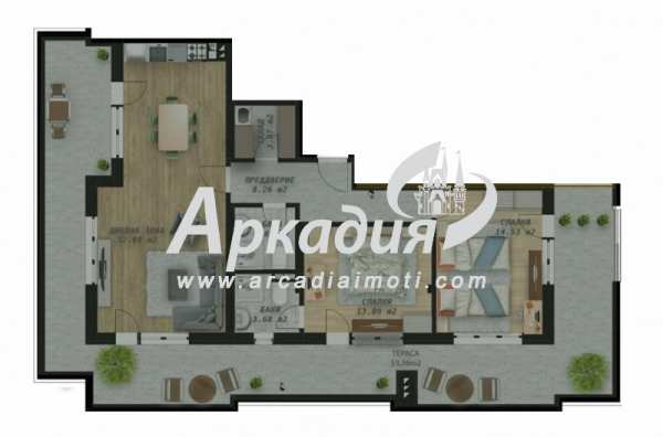 Продава 3-стаен, гр. пловдив, беломорски