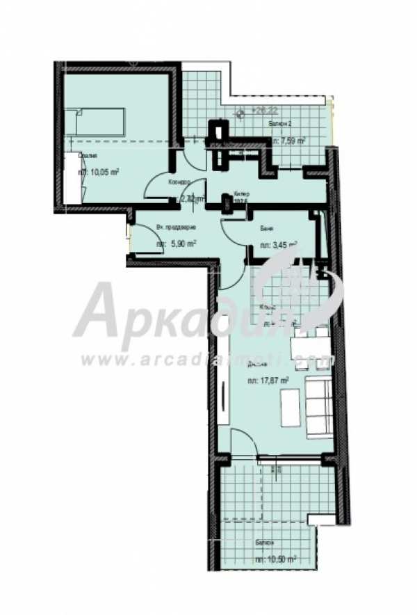 Продава 2-стаен, гр. пловдив, кършияка