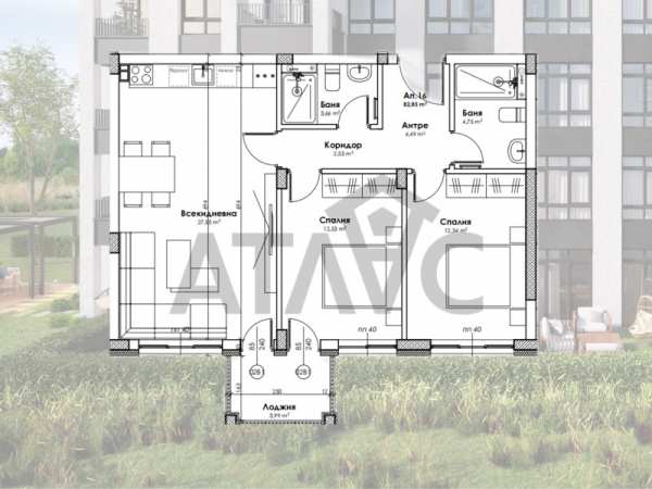 Продава 3-стаен, гр. пловдив, прослав