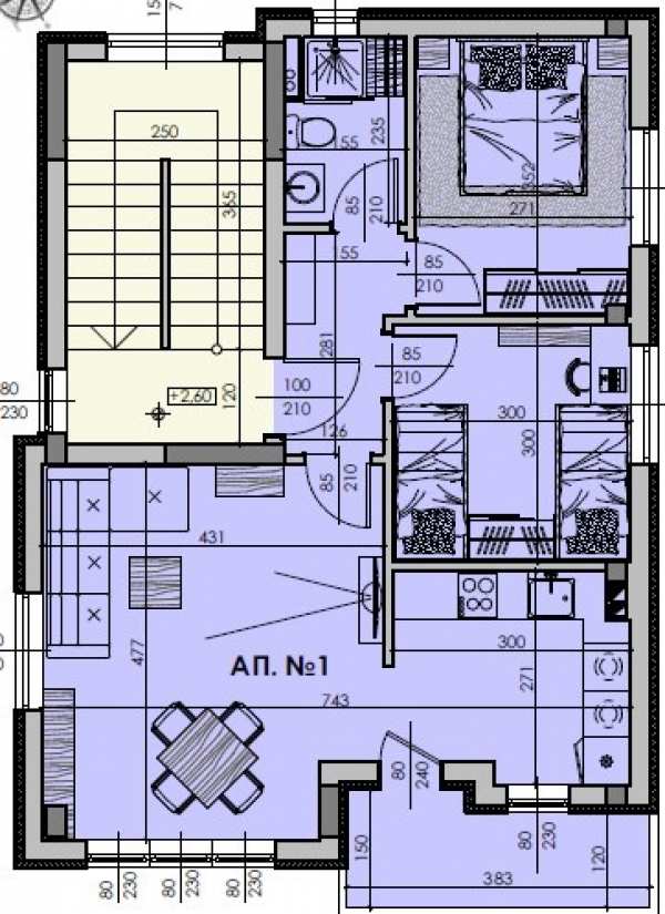 Продава 3-стаен, гр. шумен, болницата
