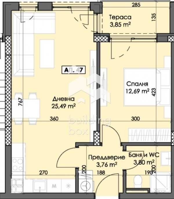 Продава 2-стаен, гр. пловдив, тракия