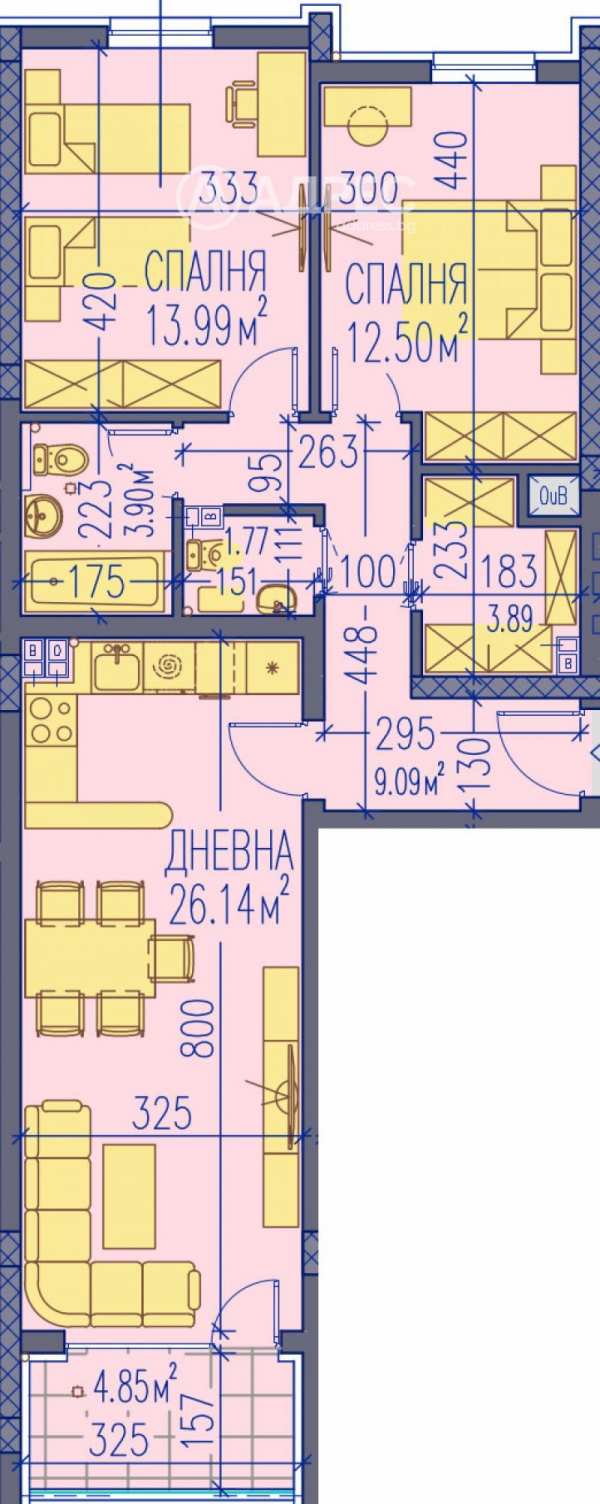 Продава 3-стаен, гр. пловдив, център