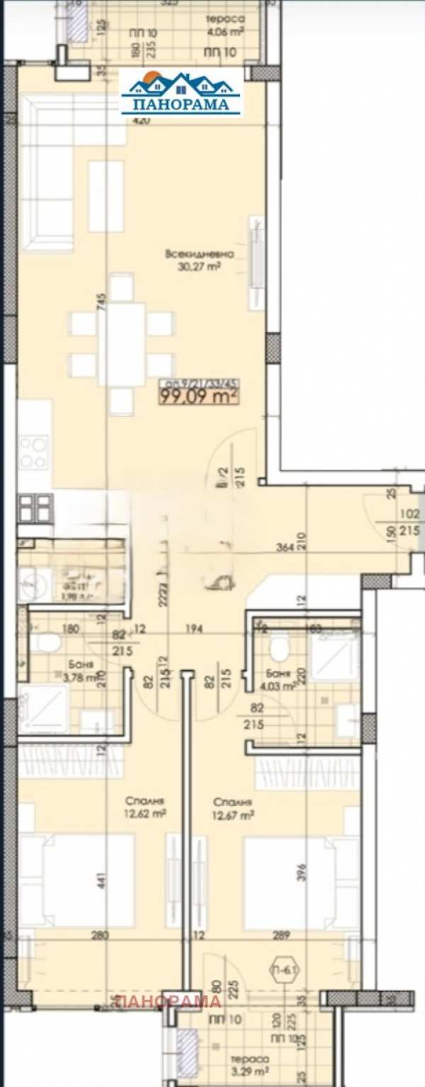 Продава 3-стаен, гр. пловдив, тракия