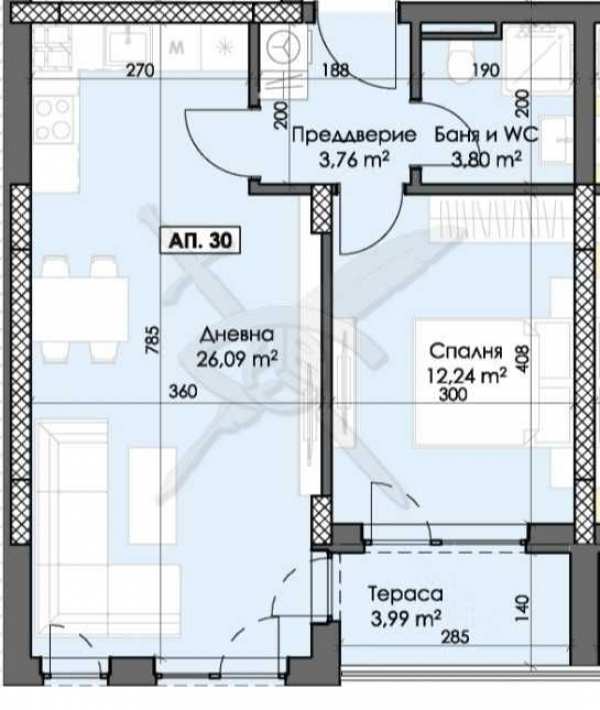 Двустаен апартамент в Тракия 95986