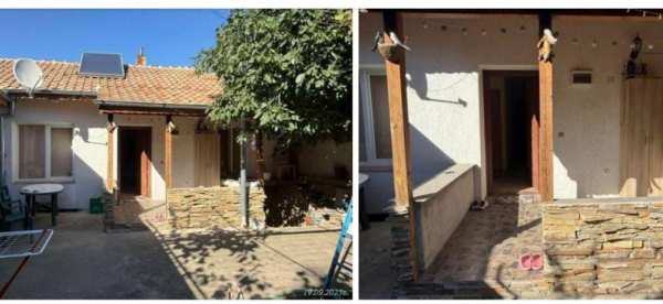 Къща с два двора и гараж готова за живеене