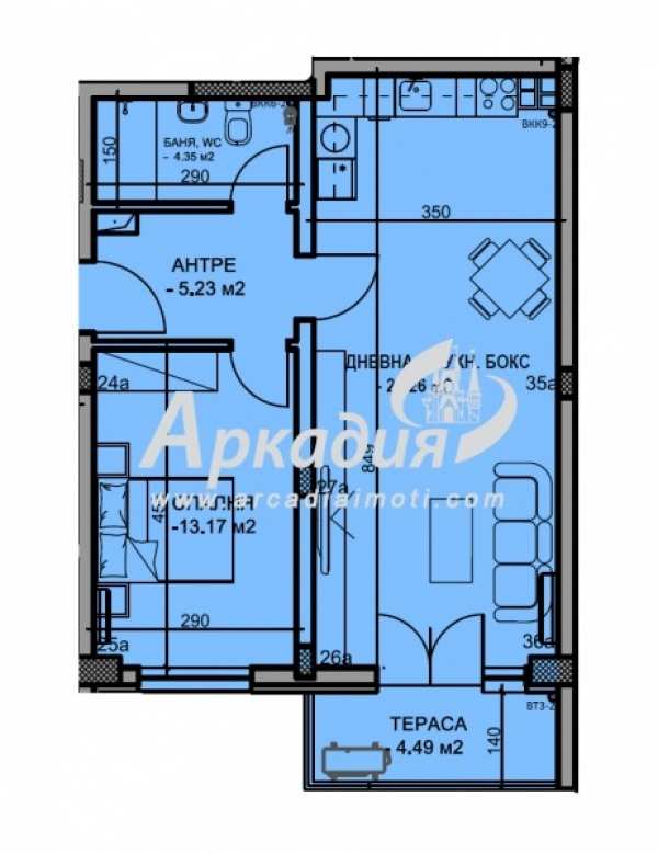 Продава 2-стаен, гр. пловдив, въстанически
