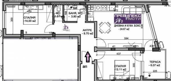 Продава 3-стаен, гр. пловдив, христо смирненски