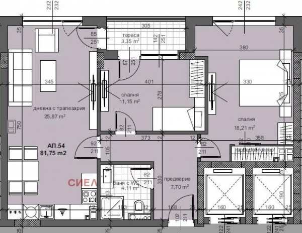 Продава 3-стаен, гр. пловдив, тракия