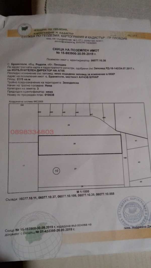 Продава парцел, гр. пловдив, беломорски