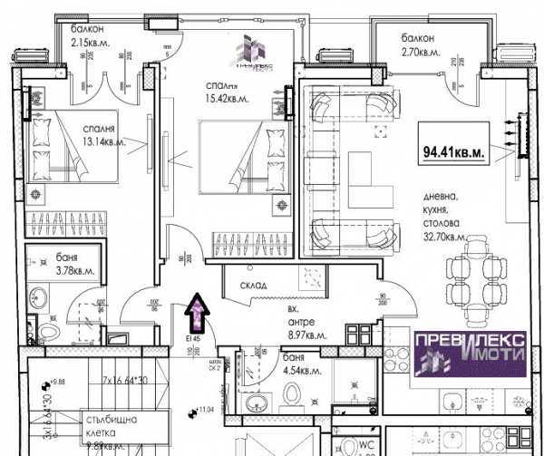 Продава 3-стаен, гр. пловдив, въстанически