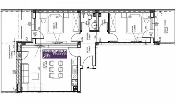 Продава  3-стаен град Пловдив, Беломорски
      109 кв.м