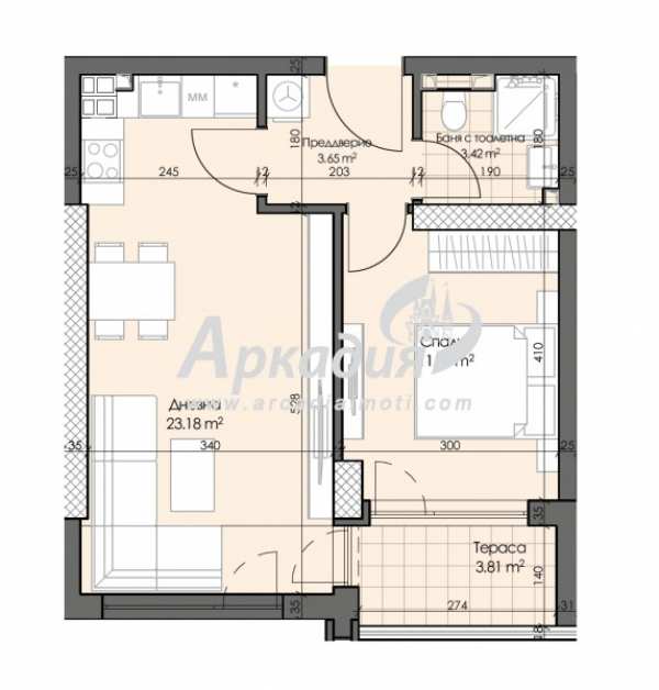 Продава 2-стаен, гр. пловдив, кършияка