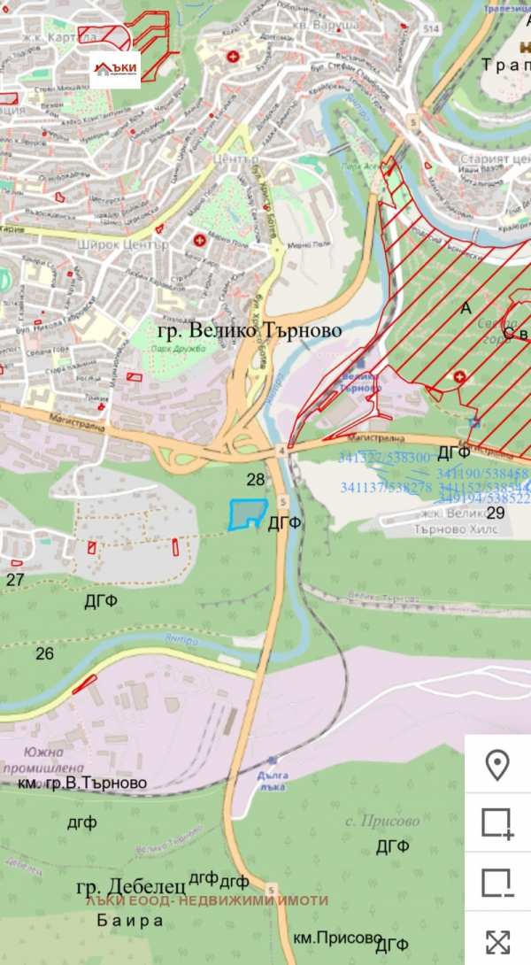 Продава  парцел град Велико Търново, Зона Б
      12348 кв.м