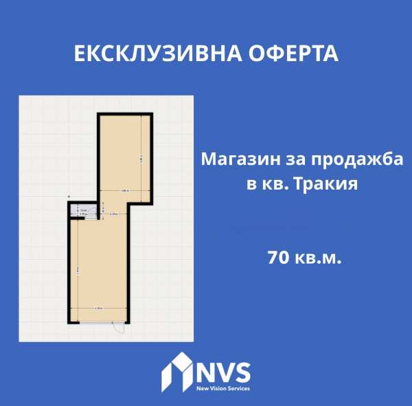 Продава магазин, гр. пловдив, тракия