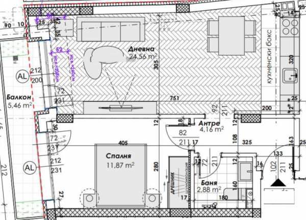 Продава 2-стаен, гр. пловдив, младежки хълм