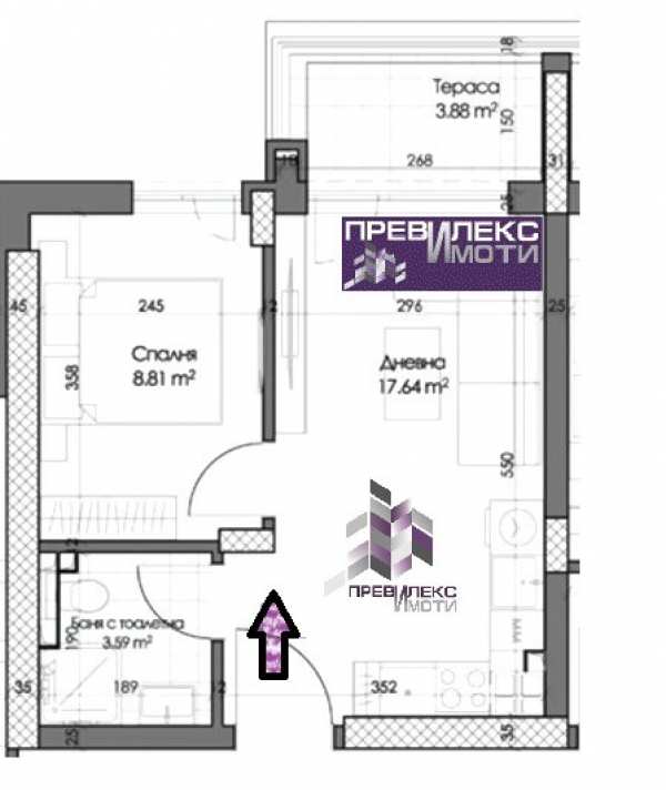 Продава 2-стаен, гр. пловдив, кършияка