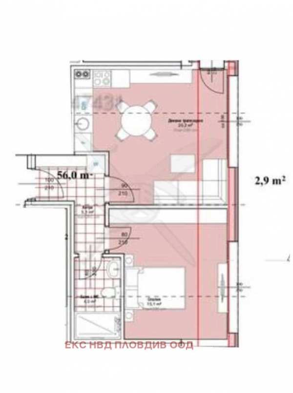 Продава 2-стаен, гр. пловдив, център
