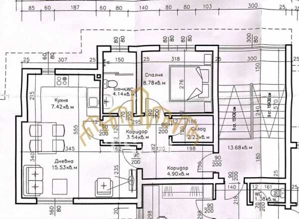 Продава 2-стаен, гр. велико търново, център