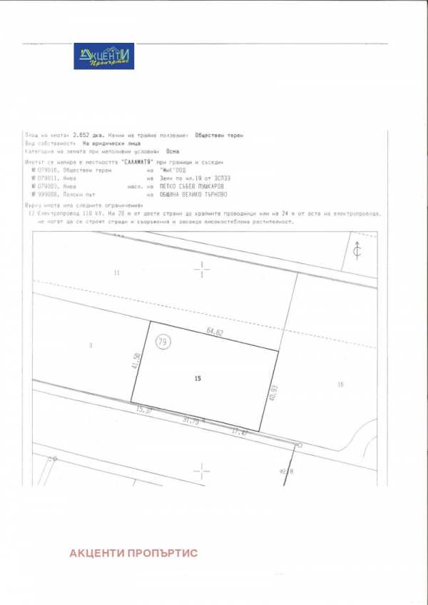 Продава парцел, гр. велико търново, промишлена зона - запад