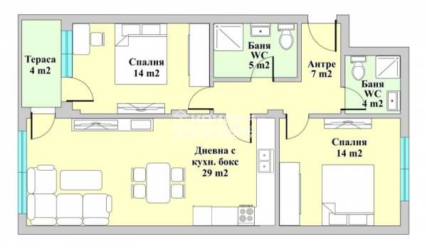 Продава 3-стаен, гр. пловдив, кючук париж