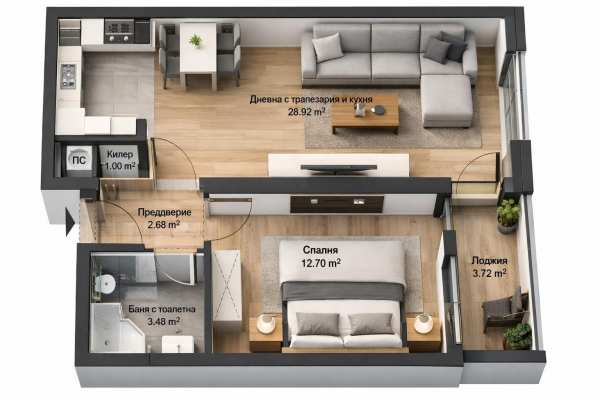 Продава 2-стаен, гр. пловдив, кючук париж