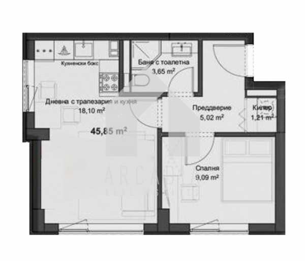 Продава 2-стаен, гр. пловдив, въстанически