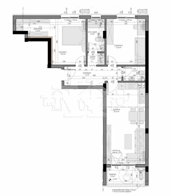 Продава 3-стаен, гр. варна, владислав варненчик 1