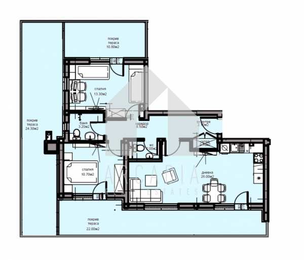 Продава 3-стаен, гр. пловдив, христо смирненски