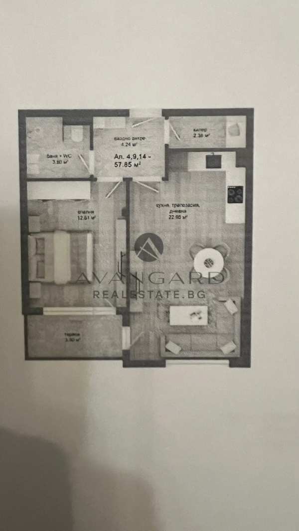 Продава 2-стаен, гр. пловдив, кършияка