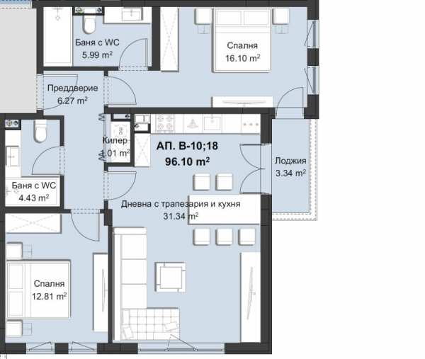 Продава 3-стаен, гр. пловдив, христо смирненски