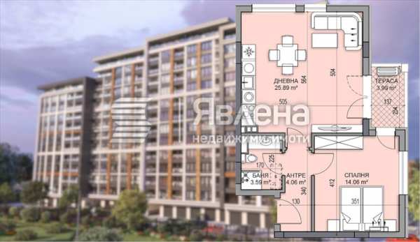 Продава 2-стаен, гр. пловдив, гагарин