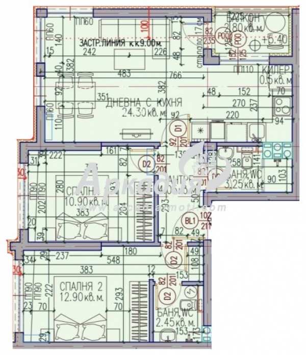 Продава 3-стаен, гр. пловдив, въстанически