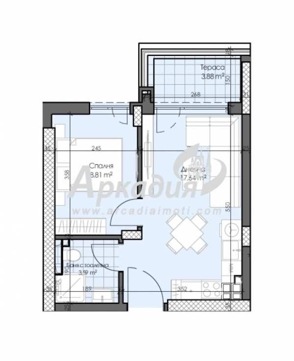 Продава 2-стаен, гр. пловдив, кършияка
