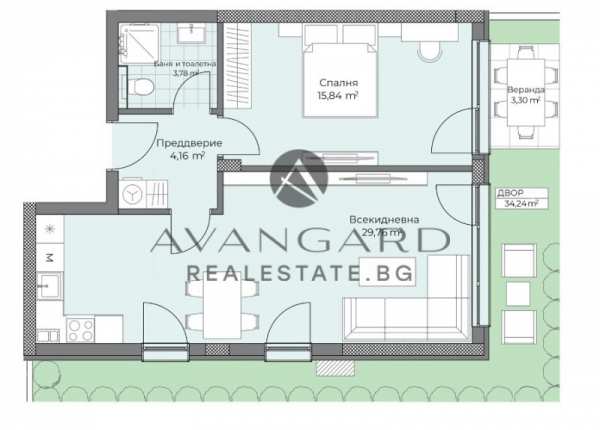 Продава 2-стаен, гр. пловдив, остромила