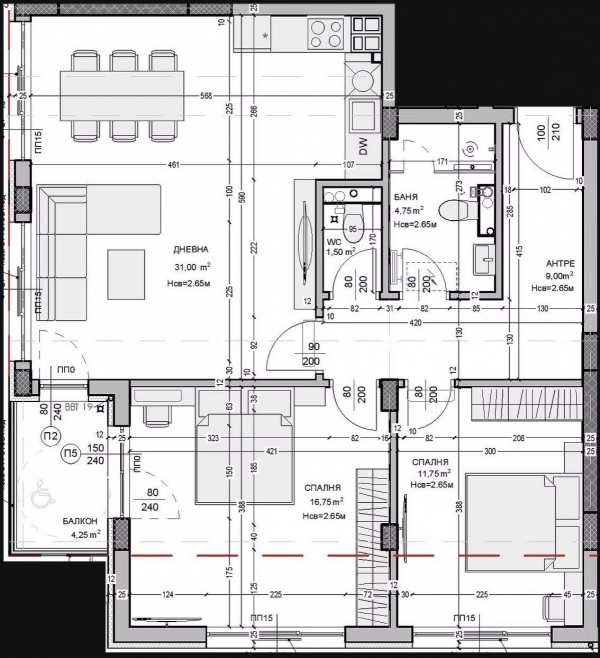 Продава 3-стаен, гр. пловдив, остромила